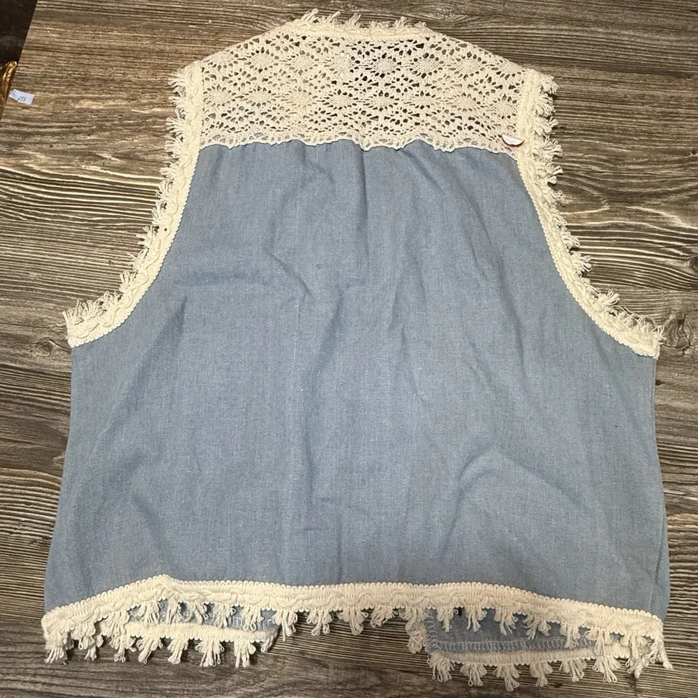 VTG Funky People Embroidered‎ Floral Vest Festival Boho Hippie - Picture 8 of 10